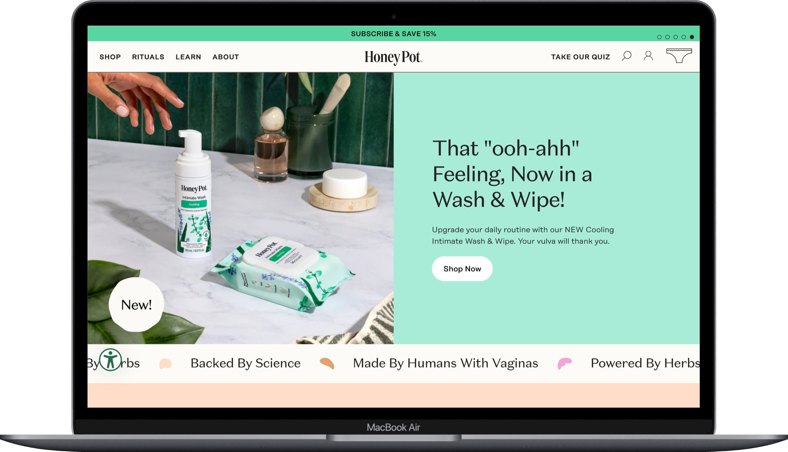 The Honey Pot website preview